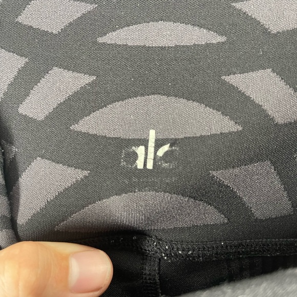 Alo Patterned Black/Gray Capri-length Leggings - Picture 6 of 6